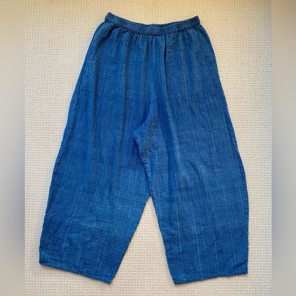 Maiwa natural indigo handwoven pant